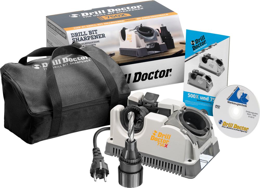 Spiralbohrer-Schleifmaschine im Koffer